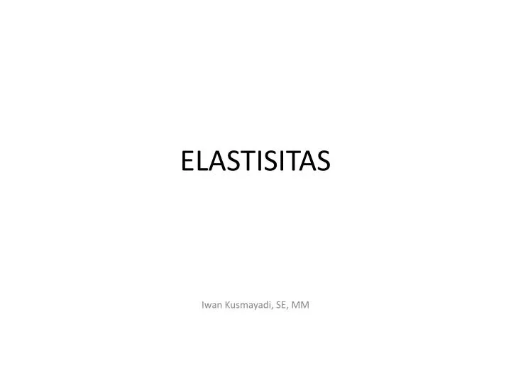 elastisitas