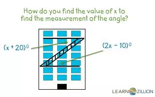How do you find the value of x to find the measurement of the angle?