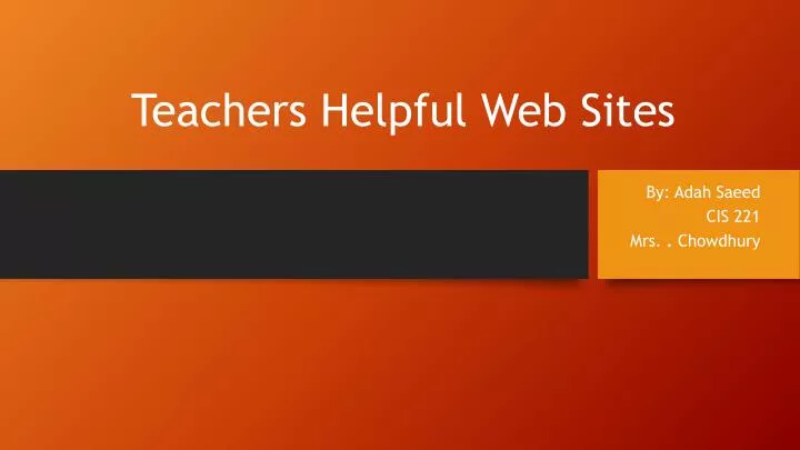 teachers helpful web sites