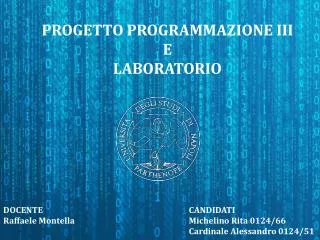 progetto programmazione iii e laboratorio