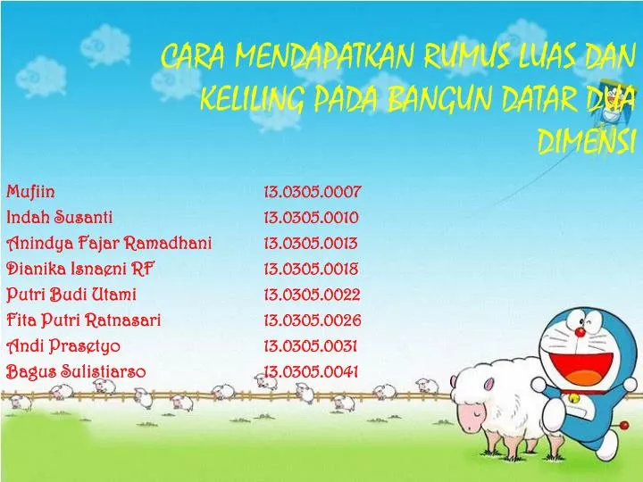 cara mendapatkan rumus luas dan keliling pada bangun datar dua dimensi