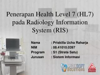 penerapan health level 7 hl7 pada radiology information system ris