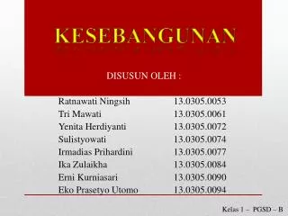 kesebangunan