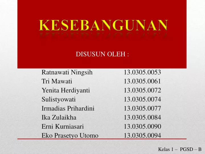 kesebangunan