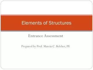 elements of structures
