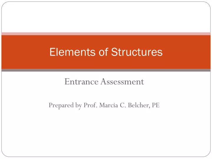 elements of structures