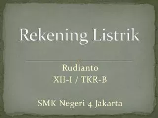 rekening listrik