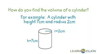 How do you find the volume of a cylinder?