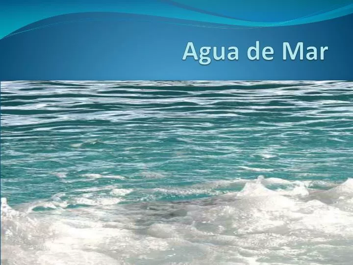 agua de mar