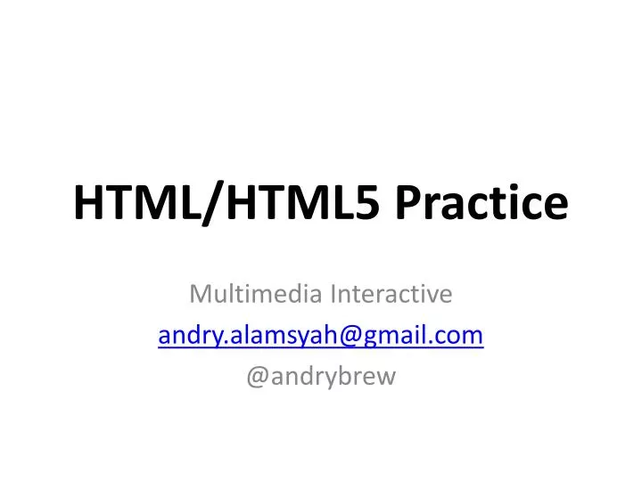 html html5 practice