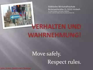 verhalten und wahrnehmung