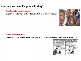 hoe ontstaat bevolkingsontwikkeling