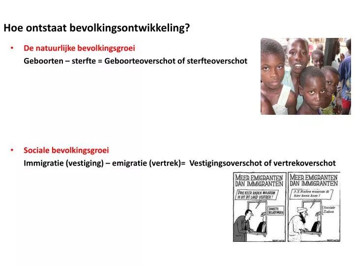 hoe ontstaat bevolkingsontwikkeling