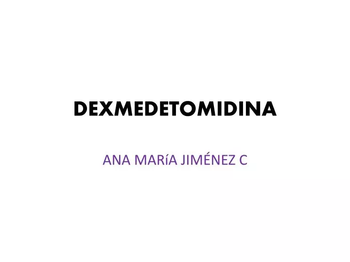dexmedetomidina