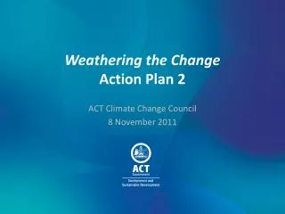 Weathering the Change Action Plan 2