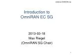 Introduction to OmniRAN EC SG - slide 1
