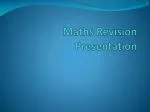 Maths Revision Presentation - slide 1
