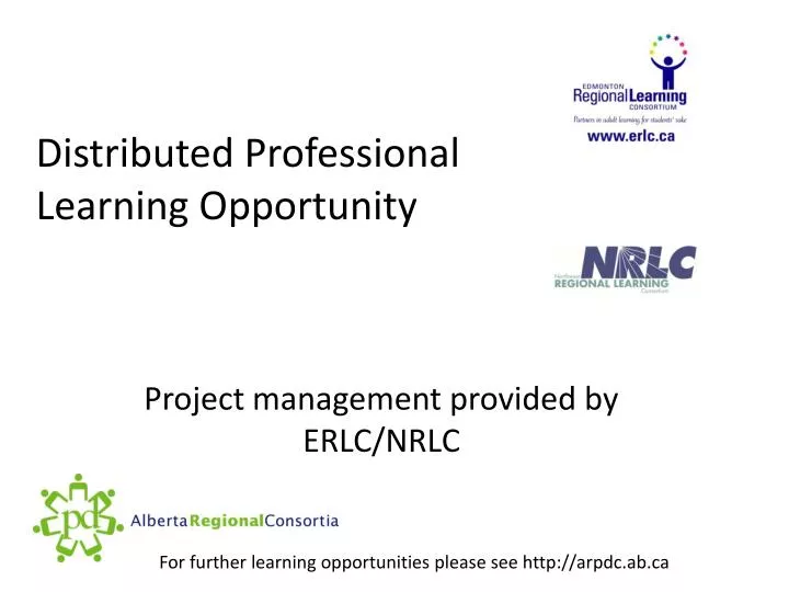 distributed professional learning opportunity