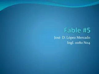 Fable #5