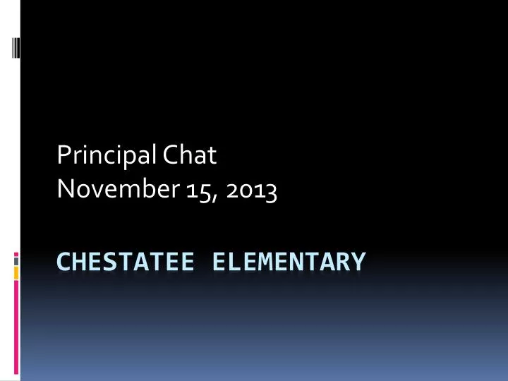 principal chat november 15 2013