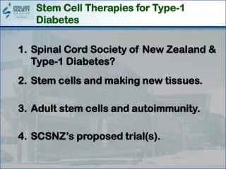 Stem Cell Therapies for Type-1 Diabetes