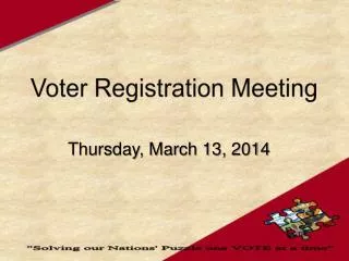 Voter Registration Meeting