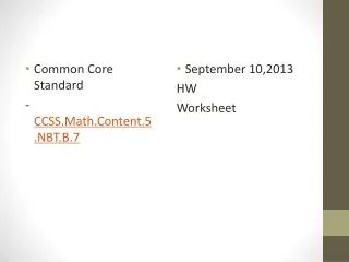 Common Core Standard - CCSS.Math.Content.5.NBT.B.7