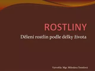 rostliny