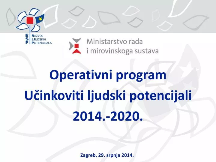 operativni program u inkoviti ljudski potencijali 2014 2020