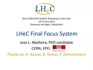 LHeC Final Focus System