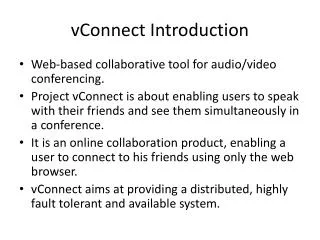 vConnect Introduction