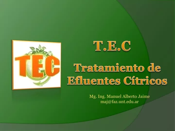 tratamiento de efluentes c tricos