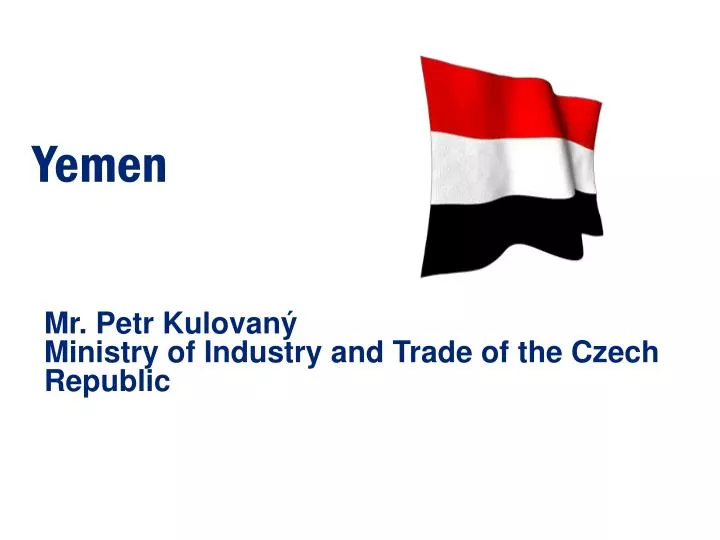 mr petr kulovan ministry of industry and trade of the czech republic