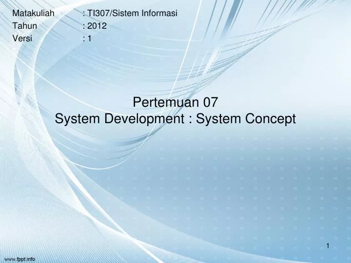pertemuan 07 system development system concept