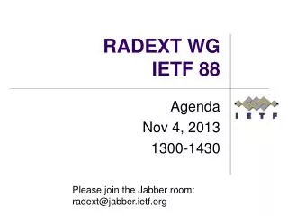 RADEXT WG IETF 88
