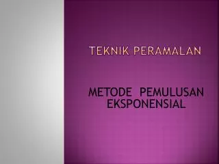 teknik peramalan