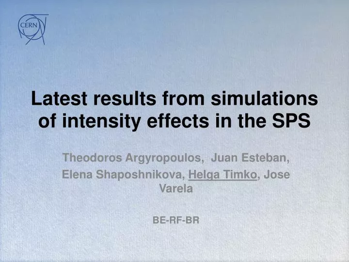 latest results from simulations of intensity effects in the sps