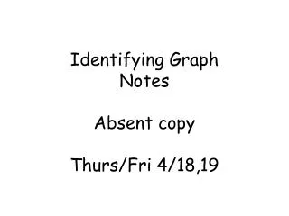 Identifying Graph Notes Absent copy Thurs/Fri 4/18,19