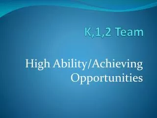 K,1,2 Team