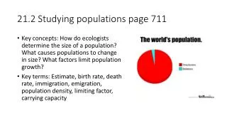21.2 Studying populations page 711