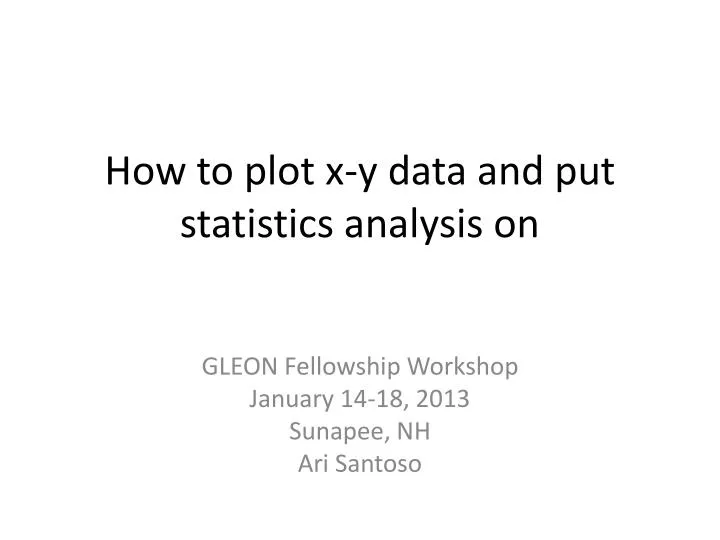 how to plot x y data and put statistics analysis on