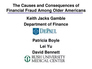 The Causes and Consequences of Financial Fraud Among Older Americans