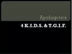 Apologetics 4 K.I.D.S. & T.G.I.F. Calculator Test: Rational or Emotional? The Problem of Evil - slide 1