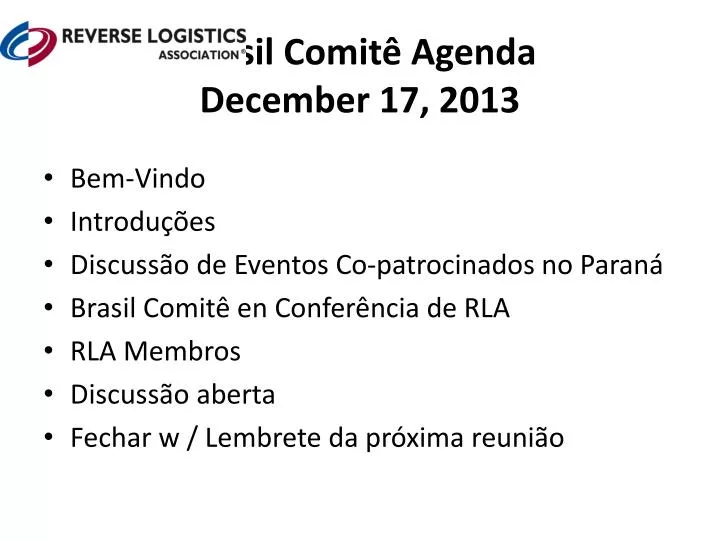 brasil comit agenda december 17 2013