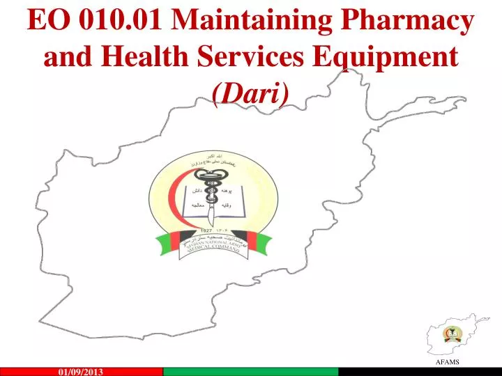 eo 010 01 maintaining pharmacy and health services equipment dari