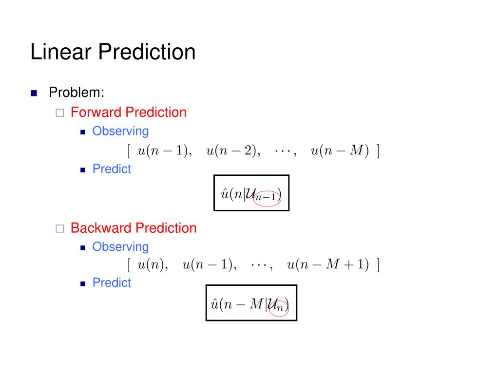 PPT - Linear Prediction PowerPoint Presentation, free download - ID:3179316