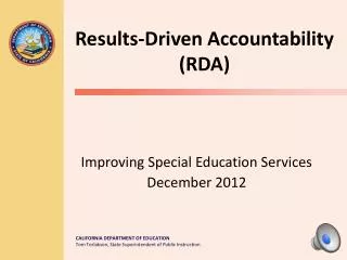 Results-Driven Accountability (RDA)