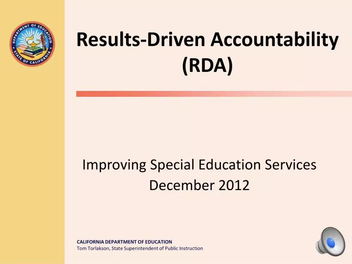 improving special education services december 2012