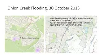 Onion Creek Flooding, 30 October 2013