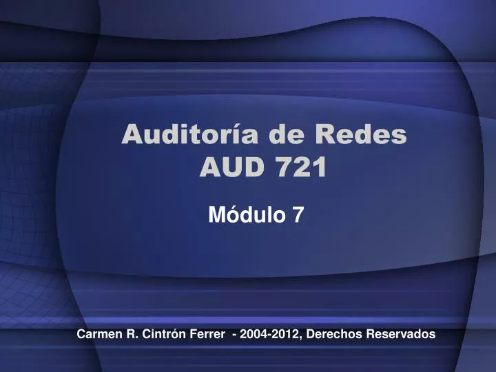 auditor a de redes aud 721